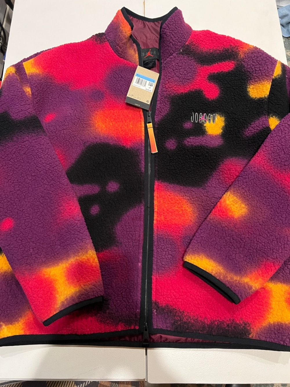 Nike Air Jordan Flight MVP Jacket Men’s M Purple Sherpa DV1611-705 Full Zip NWT